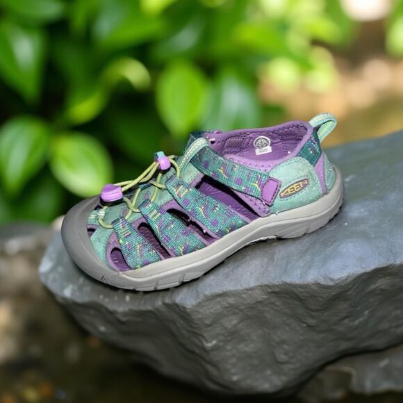 Big Kids' Keen Newport Violet Sea Green Sneaker Sandals H2 Size 4 - Picture 1 of 7